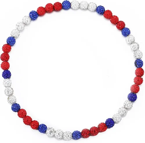 Vista 31 de Collar de Cadena de Béisbol con Perlas para Hombres, Regalos de Collar de Béisbol de la Colección Bling Ice para Niños, Collar de Accesorios