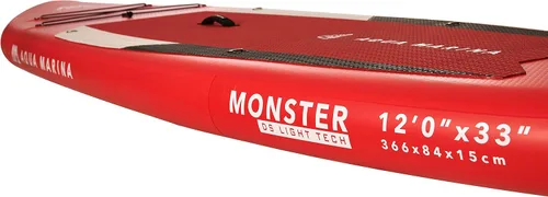 Vista 2 de Aquamarina Unisex Adulto – Todo-Alrededor Isup, 12.0 ft/5.9 in, Monster All Around iSUP 3 216.5 ft 5.9 in con paleta y correa de seguridad, Rot, 366