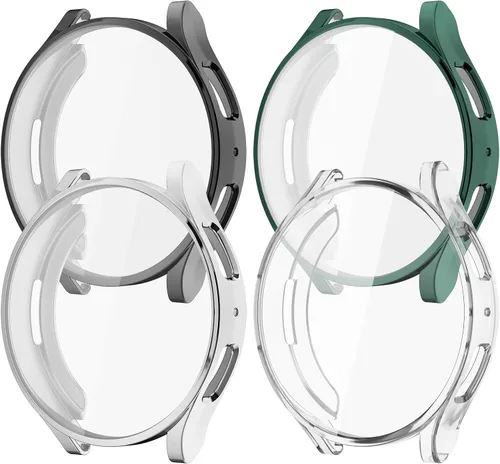 Vista 29 de Rc-Z para Samsung Galaxy Watch 5/Galaxy Watch 4 de 40 mm, paquete de 4 fundas de TPU suave con cubierta completa para la cara, protector de pantalla