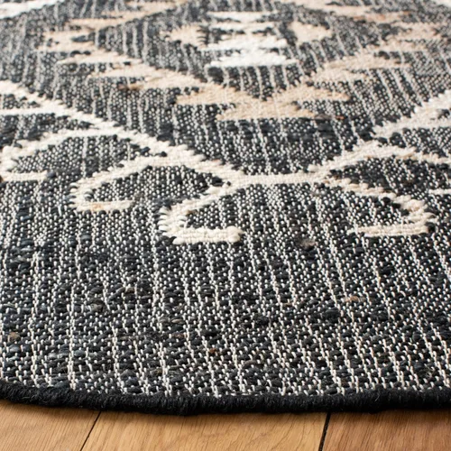 Vista 4 de SAFAVIEH Kilim Collection - Alfombra decorativa de 2 x 3 pies, color negro y marfil, yute de tejido plano hecho a mano, ideal para zonas de alto