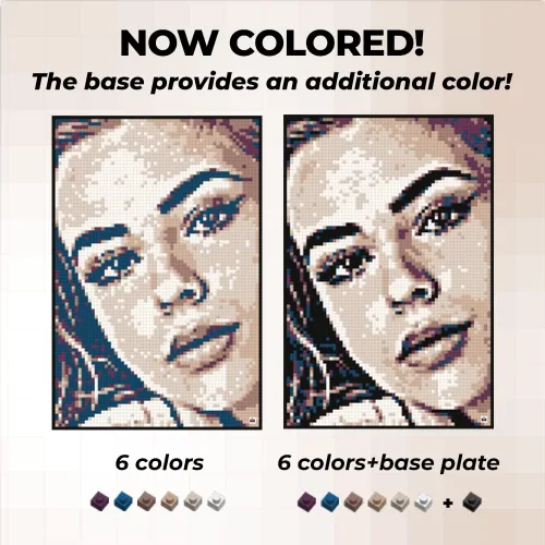 Vista 8 de Color M - Juego de construcción de mosaico fotográfico personalizado Kit de manualidades para creación de arte de pared de ladrillo a partir