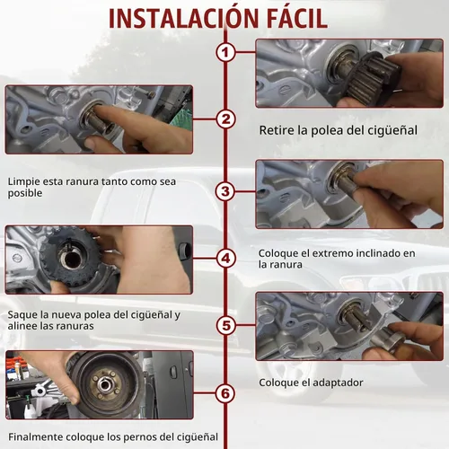 Vista 7 de Kit de reparación de ahorro de cigüeñal compatible con Mazda Miata 1994-2004 1.8L 1991-1993 1.6L Cigüeñales de motor Protector de extensión Fix
