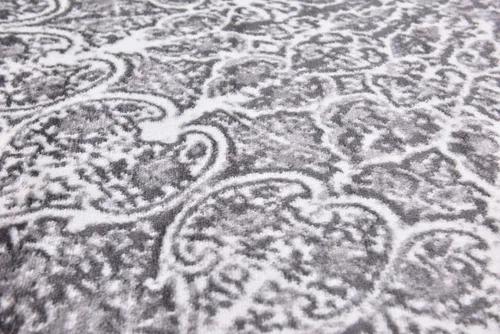 Vista 114 de Sofia, alfombra clásica de diseño abstracto, Polipropileno, Gris oscuro Gris/gris (Dark Gray/Gray)