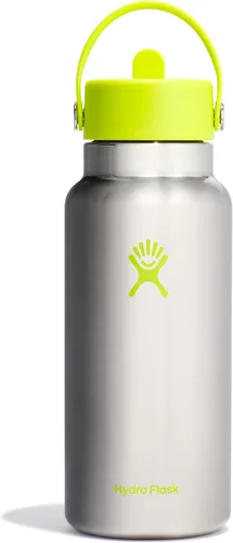 Vista 64 de Hydro Flask de boca ancha con tapa Flex de pajita de 24 onzas Agave
