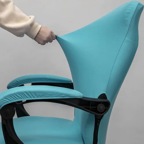 Vista 4 de Melaluxe Funda para silla de oficina con fundas para brazos - Funda elástica universal para silla de escritorio, fundas para silla de computadora
