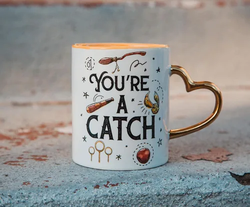 Vista 7 de Silver Buffalo Harry Potter Quite a Catch Quidditch - Taza de cerámica con mango metálico, 14 onzas