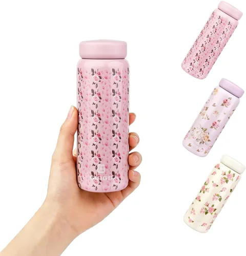 Vista 13 de Pequeña Botella Termo Mini Botella de Agua Aislada al Vacío 200ml/6.8oz Frasco de Agua de Acero Inoxidable Termo para Bebidas Calientes y Frías