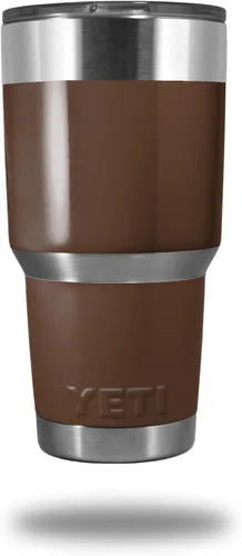 Vista 2 de Calcomanía de piel para vaso Yeti Rambler de 30 onzas, colección Sólidos, naranja quemado (vaso no incluido)