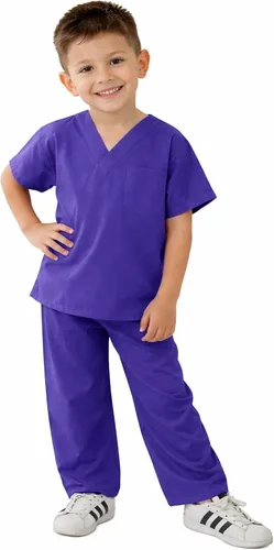 Vista 6 de Natural Uniforms - Juego de uniforme para hacer aseo para niños (tacto suave), 4