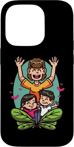 Vista 17 de iPhone 16 Cartoon Children Playing Design For Kids And Family Case
