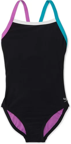 Vista 27 de Speedo Traje de baño de una pieza para niña con tiras finas Azul (Blue Print)