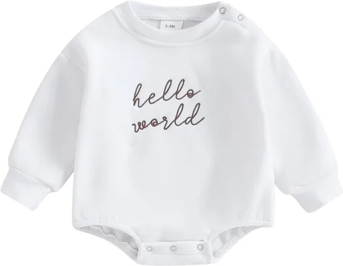 Vista 27 de VISGOGO Mameluco de gran tamaño para bebé recién nacido, ropa neutra Beige-aunties Bestie