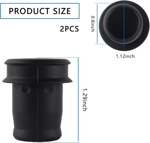Vista 2 de 2 fundas para encendedor de cigarrillos de automóvil, tapa de enchufe negra impermeable y antipolvo, cubierta universal de 0.78 pulgadas, accesorios