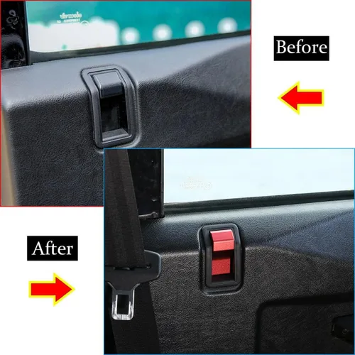 Vista 2 de YIWANG Aleación de aluminio para Land Rover Defender 90 110 130 2004-2018 cubierta de cuenco de puerta interior de automóvil, accesorios de repuesto