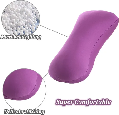 Vista 5 de Almohada de cuello de microcuentas para apretar, almohada para reposacabezas de hueso y soporte cervical, cojín cómodo y suave de tubo universal
