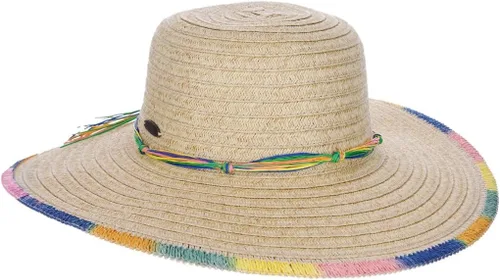 Vista 14 de Panama Jack Sombreros de sol para mujer - Pajita trenzada de papel, estilos surtidos Visera solar enrollable natural