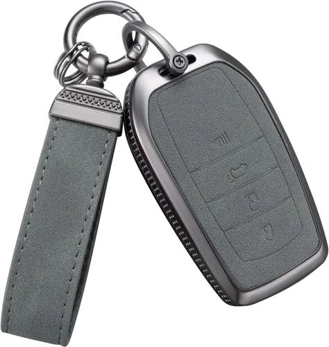 Vista 16 de YO&YOYE Compatible con funda para llave Toyota con llavero, estuche de cuero protector para llave inteligente para Camry RAV4 Highlander C-HR Prius
