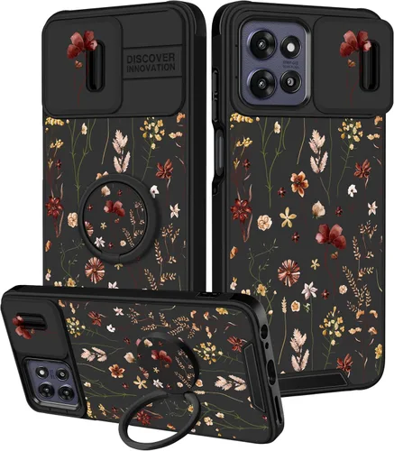 Vista 17 de para Moto G 5G 2023 funda - Cubierta de teléfono linda con corazón para mujeres y niñas, diseño único negro con cubierta deslizante para la cámara