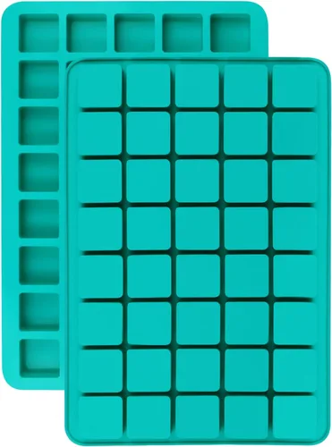 Vista 9 de Mity Rain Moldes de silicona cuadrados de trufa de chocolate y caramelo duro de 40 cavidades