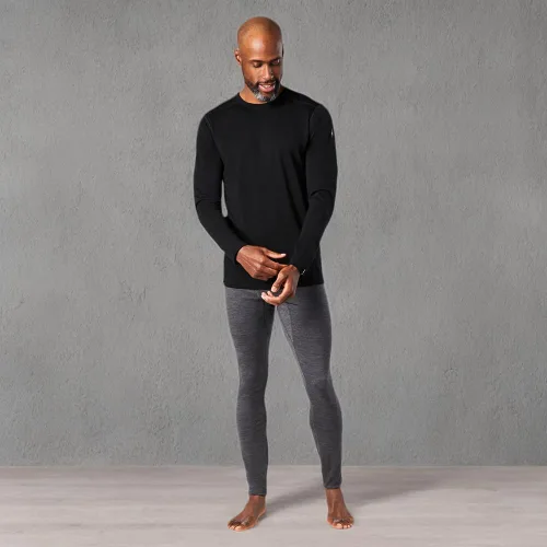 Vista 3 de SmartWool Capa Base de Merino Clásica para Hombre de Manga Larga para Todas las Estaciones Negro