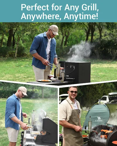 Vista 2 de Generador de humo para queso, tubo de humo para ahumador de pellets, fabricante de humo eléctrico portátil, accesorios de ahumador para exteriores