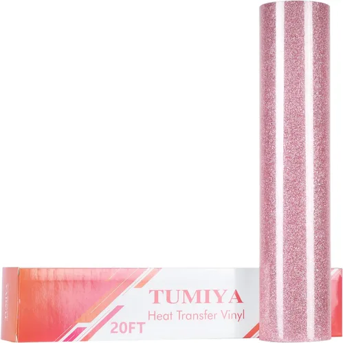 Vista 33 de TUMIYA - Rollo de vinilo para transferencia de calor (100.1 x 14.8 ft, vinilo adhesivo brillante HTV (rosa)