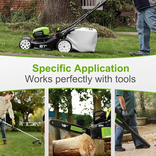 Vista 6 de Repuesto para batería Greenworks de 60 V, batería de 5.0 Ah y cargador Combo