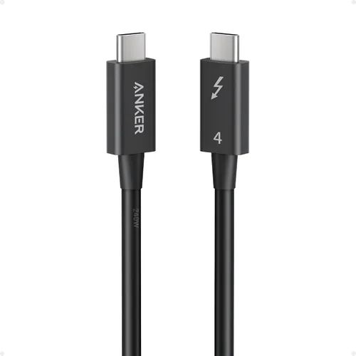 Vista 9 de Anker Cable USB C a USB C certificado Thunderbolt 4, pantalla 8K/4K/40Gbps compatible con USB4, Thunderbolt 4/3, para MacBook, iPhone 16
