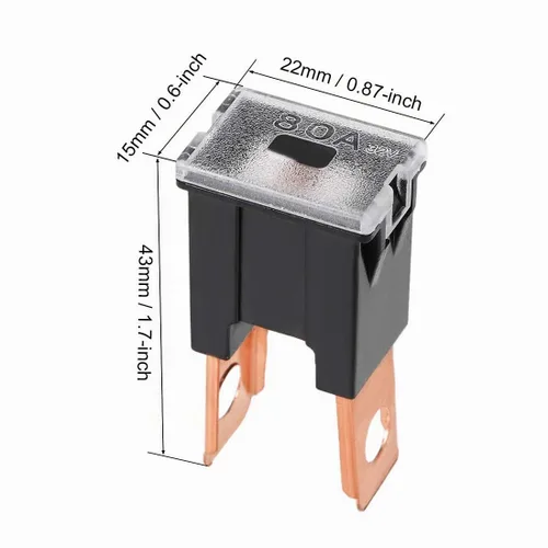 Vista 2 de uxcell Tridge Fusible 32V 80A Macho Terminal Blade J Caja de Caso para Camión 2pcs
