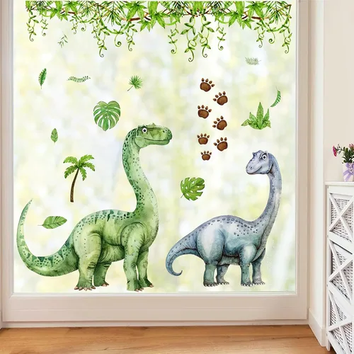 Vista 5 de Calcomanías de pared de dinosaurios grandes para aula, mural de pared