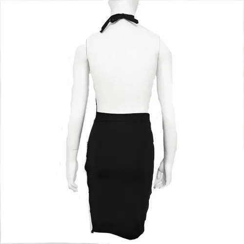 Vista 5 de TANICY - Vestido corto de encaje con cuello en V profundo y sin escote en V para mujer