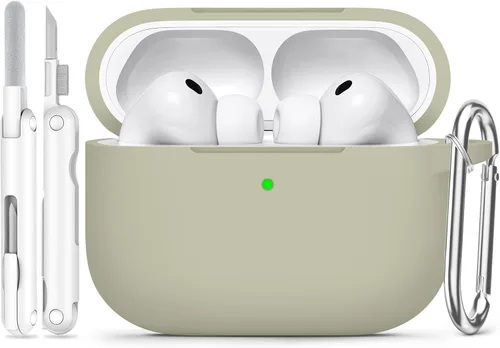 Vista 13 de Funda para AirPods Pro 3 (2025), funda protectora de silicona suave compatible con Estuche Apple AirPods Pro de 3ª generación con kit de limpieza