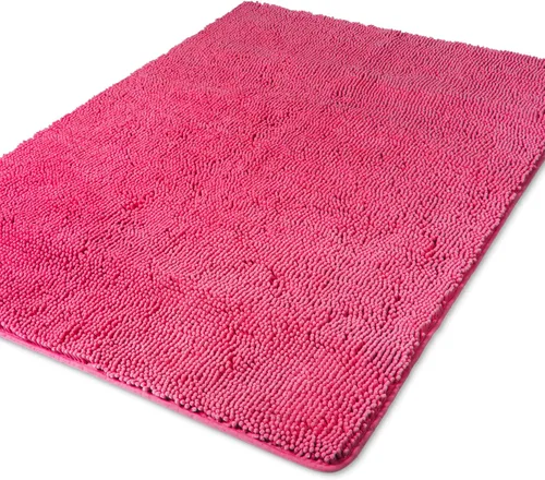 Vista 234 de Yeaban Alfombra de pasillo de baño de 24 x 72 pulgadas, antideslizante, alfombra de baño larga de felpilla gruesa, absorbente y lavable, alfombra