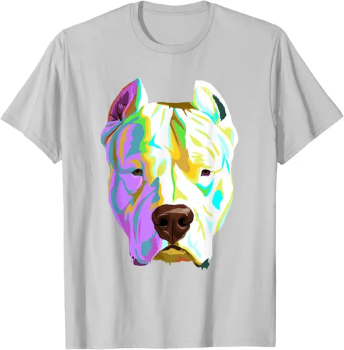 Vista 48 de Colorida camiseta Dogo Argentino, Negro, S