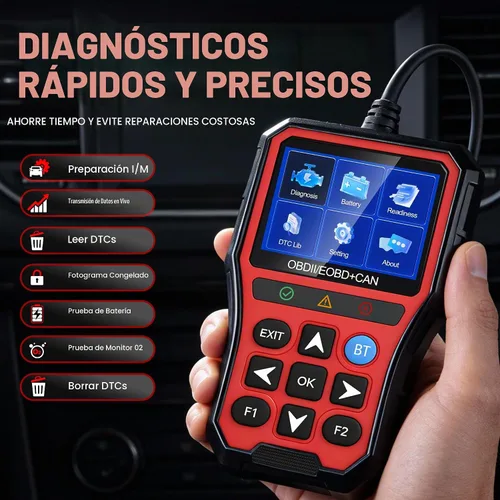 Vista 2 de Herramienta de diagnóstico del escáner OBD2, lector de código de coche