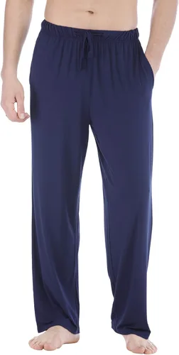 Vista 16 de GYS - Pantalones para dormir de bambú para hombre Negro