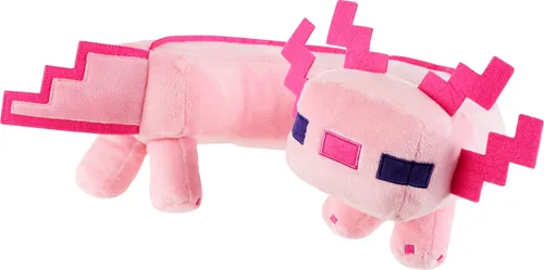 Vista 5 de Mattel Minecraft Axolotl - Almohada para el cuello, juguete de peluche