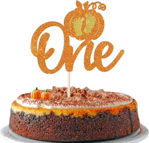 Vista 21 de Rsstarxi Paquete de 36 adornos para cupcakes de calabaza pequeña, revelación de género, baby shower, fiesta, decoración de tartas, calabaza