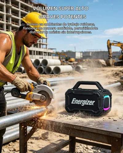 Vista 5 de Energizer Outdoor Bluetooth Speakers, 100W Peak Portable Wireless Speaker