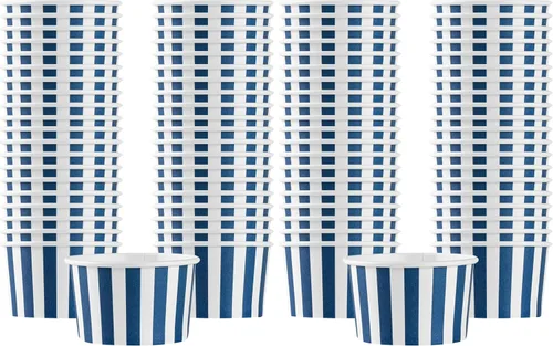 Vista 113 de Restaurantware Coppetta - Vasos de postre de 3 onzas, 50 tazas desechables para helado, tapas se venden por separado, cuencos de papel a cuadros