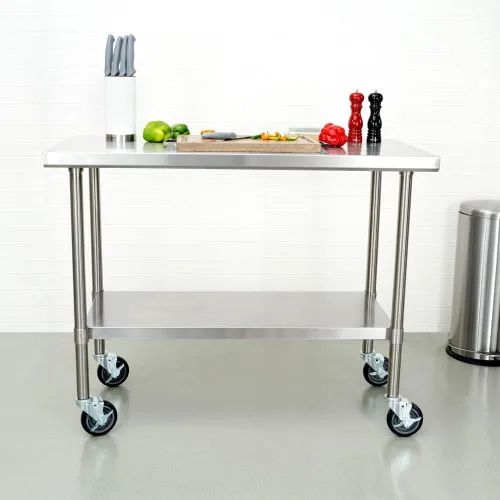 Vista 4 de Restaurantware -Kitchen Tek Ruedas de mesa de 5 pulgadas, 4 ruedas de equipo de restaurante de alta resistencia - giratorias, capacidad de 1200