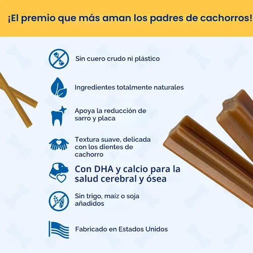 Vista 5 de N-Bone Palitos de dentición jumbo para cachorros, golosinas para perros con sabor a pollo, bolsa de 7.28 onzas