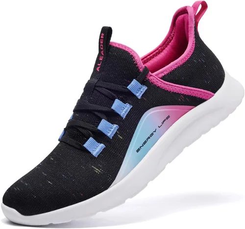 Vista 8 de ALEADER Energycloud - Tenis ligeros de mujer para caminar y correr Todo negro