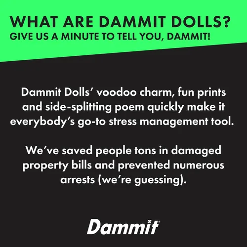 Vista 4 de Dammit Doll XL - Divertido regalo de broma para aliviar el estrés, color aleatorio, para aliviar la ira y la frustración, elefante blanco o muñeca