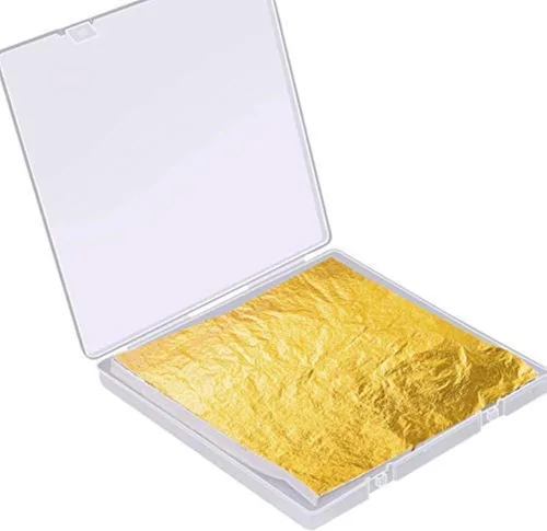 Vista 7 de Paxcoo 300 hojas de oro para resina, hojuelas metálicas de lámina dorada para la fabricación de joyas de resina, arte de uñas, slime y manualidades