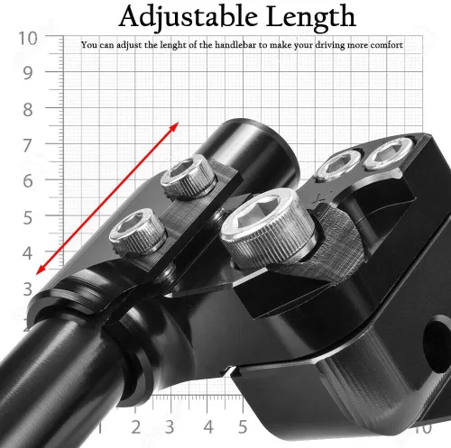 Vista 3 de FATExpress Manillar ajustable de aluminio CNC para motocicleta, clip de montaje para Kawasaki Ninja 650R ER-6F ER6F 2006 2007 2008 2009 2010 2011