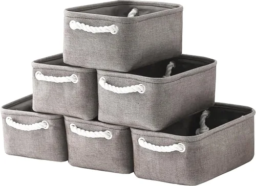 Vista 71 de TheWarmHome Contenedores de almacenamiento para estantes, tamaño mediano, 3 unidades, 13.8 pulgadas de largo x 9.8 pulgadas de ancho x 6.7 pulgadas