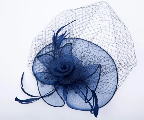 Vista 7 de Sombreros inspirados en el estilo de los años 20 y 50, sombrero pastillero, sombrero de cóctel, fiesta de té, sombrero con velo para niñas y mujeres