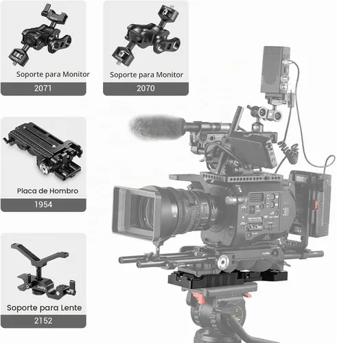 Vista 7 de SMALLRIG Placa adaptadora de trípode universal de liberación rápida para Sony VCT-14