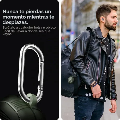 Vista 4 de Spigen Armadura resistente para Galaxy Buds Core, Buds FE, Buds 2 Pro y Verde